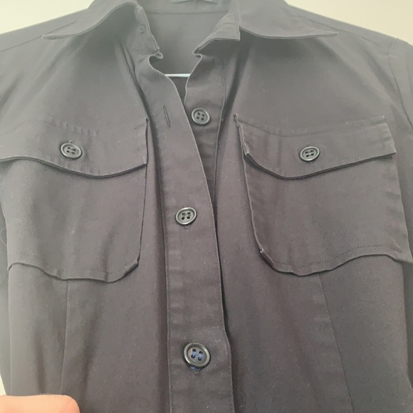 Club Monaco Navy Blue Button Up Dress - Picture 5 of 7